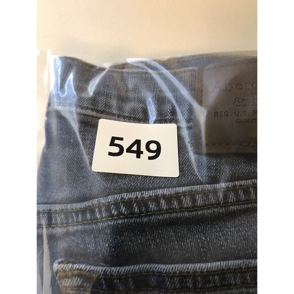 Abercrombie & Fitch Jeans Mens 33x34* Skinny Stretch Tapered Medium Wash Preppy - Picture 13 of 13